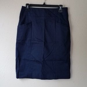 Navy Pencil Skirt